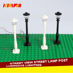1pcs City Accessory Street light Can Shine LED USB Building Blocks DIY  Garden Toy Compatible With  Blocks