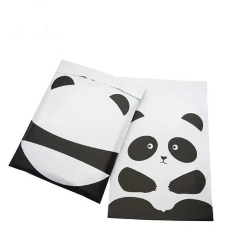 New 50pcs/lot Cartoon Clothing Express Bag 3D Panda Plastic Self-Seal Adhesive Mailer Mailing Bags Waterproof Poly Packaging Bag