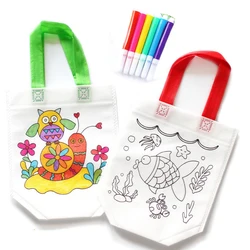 Kids 'DIY Desenho Craft Color Bag com caneta aquarela segura, Brinquedos de desenho educativo Set, Crianças Aprendendo Presentes, Menino, Menina, 5pcs