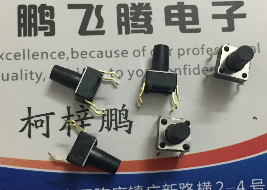 10PCS/lot Imported JApan tact switch 6*6*9.5mm in-line 4-pin button micro-movement long life