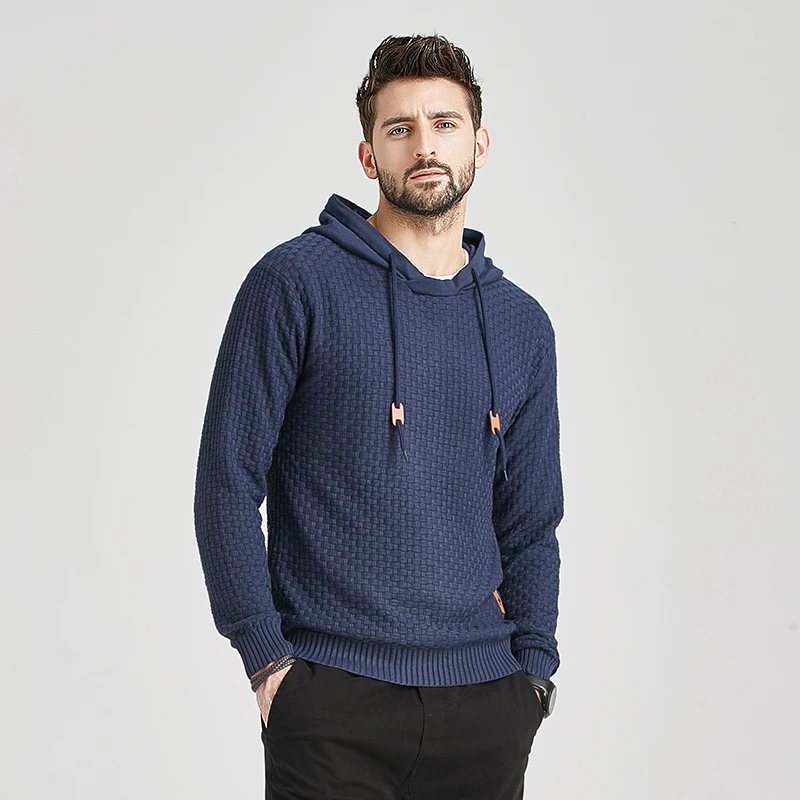 TFU-suéteres con capucha para hombre, Jersey cálido de algodón, informal, a la moda, de Color sólido, 3XL, para primavera y otoño, nuevo, 2020