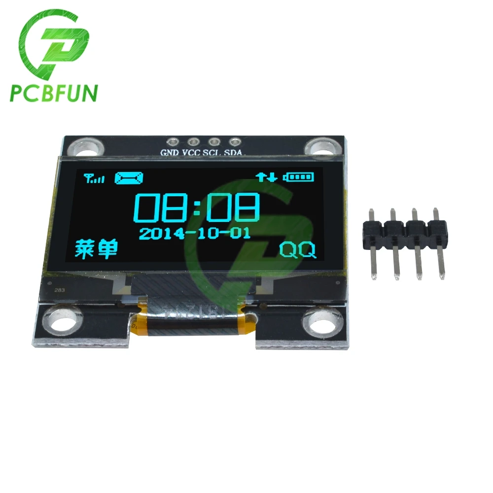 Pantalla LCD IIC I2C Serial 1,3x64, módulo de pantalla OLED Blanco/azul para Arduino ssh1106-40-70 Celsius GND VCC SCL SDA, 128 pulgadas