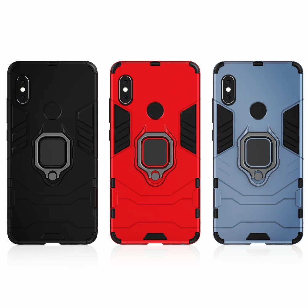 for Xiaomi Redmi Note 5 Pro Case Ring Stand Bumper Silicone + PC Phone Back Cover for Xiomi Redmi Note 5 PRO Note5 5pro Funda