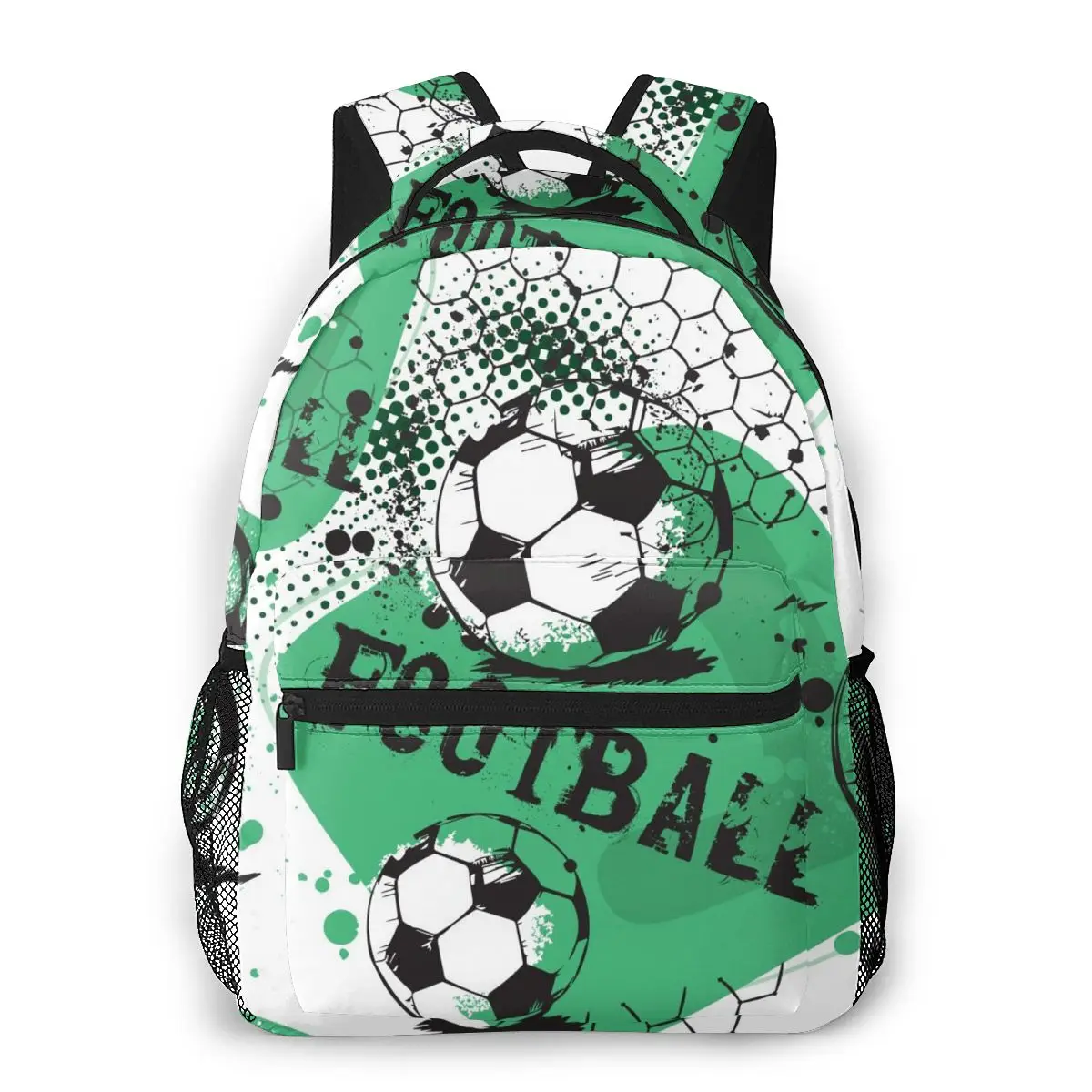 

Abstract Football Grunge Backpack for Children, Urban Pattern Schoolbag, Student Bookbags, School Bag for Boys