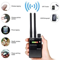 Multi-function Anti-Spy Camera Detector GSM Audio Bug Finder Wireless RF Signal Tracker Detects GPS Tracker 1MHz-8000MHz G318A