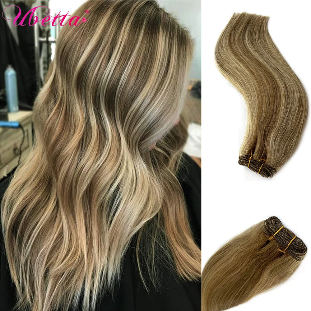 

Highlight Bundles Weft Weave Hair Ombre Blonde Straight Bundles Vrigin Hair Extensions Bundle Sew in Human Hair Extensions