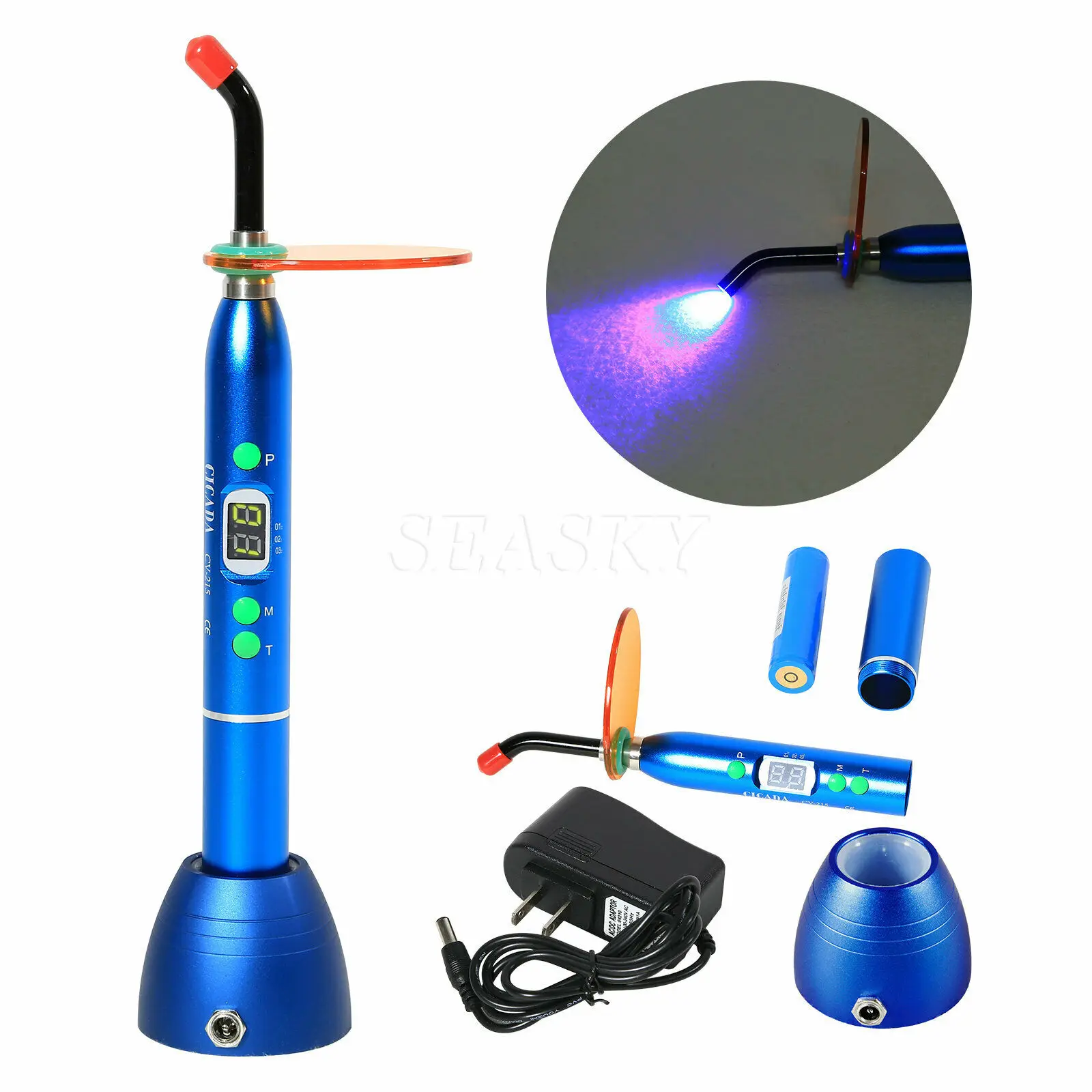 Curing Light Dental 5W Wireless Cordless LED Cure Lamp 1500mw