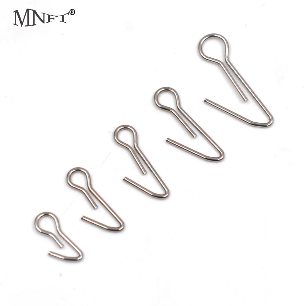 MNFT 50Pcs Multi Sizes Metal Hooked Pin Head Lead Connector Fishing Pin For Soft Lure Bait Fishing Head Lead Centering Pins