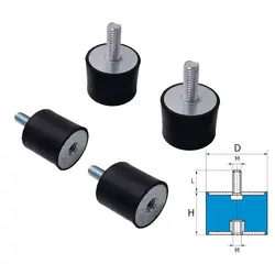 4Pcs M6 M8 Male To Female Thread Rubber Shock Absorber Crash Pad Damper Anti Vibration Isolation Mount