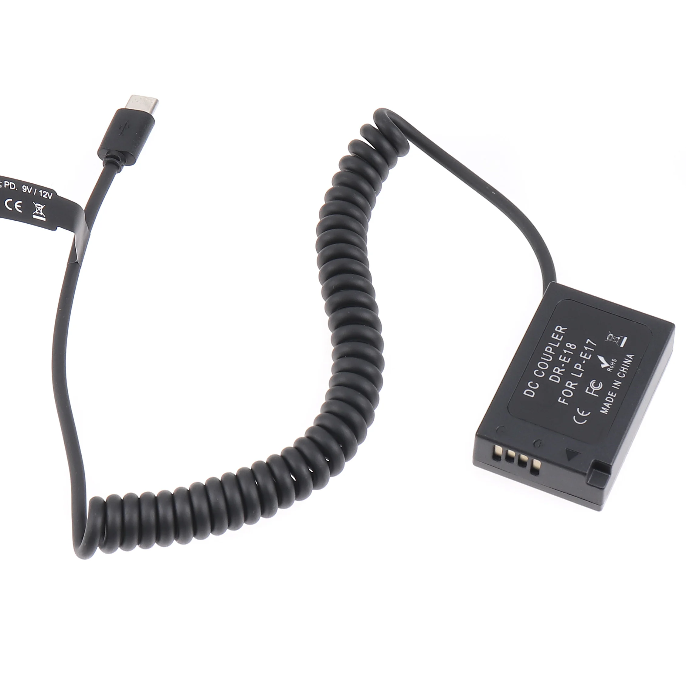 FOTGA LP-E18 الدمية محول البطارية + نوع C كابل لكانون RP 77D 200D 250D 750D 760D 800D 850D المتمردين T6i T6s T7i T8i SL2 الخليط