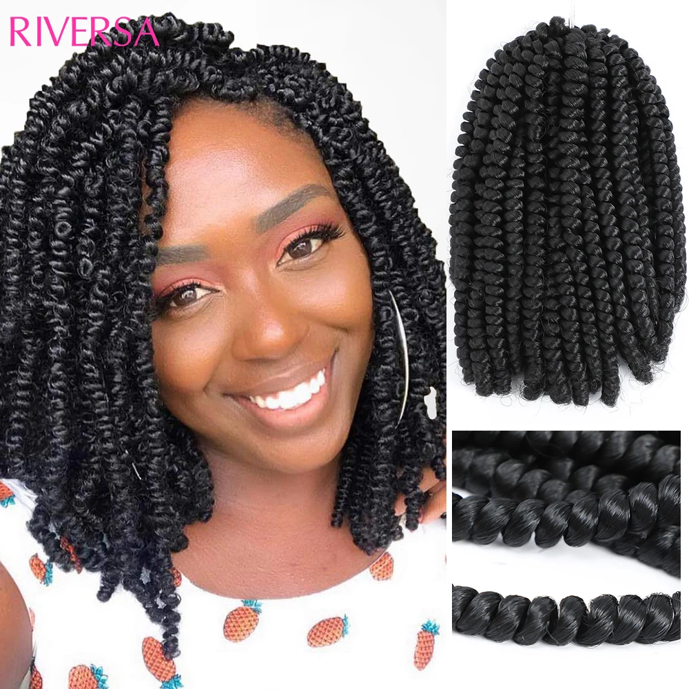 

Bob Spring Twist Hair 8inch 1/6/8-9packs Dredlocks Crochet Hair Spring Twists Crochet Braids Tress Synthetic Braiding Extensions