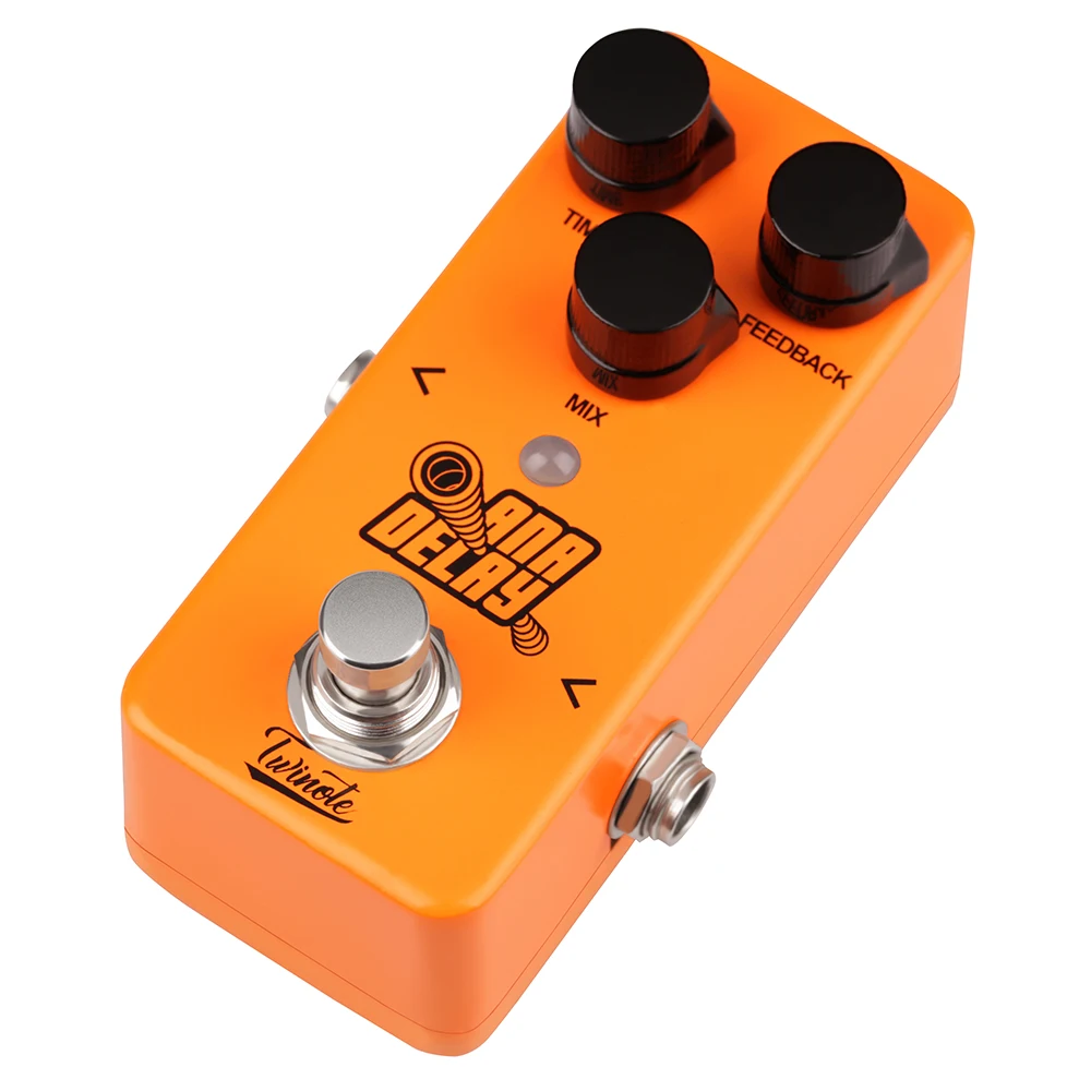 Twinote Ana Delay Pedal Electric Guitar Effect Digital Delay Effects with 800ms Delay Time Tap Tempo Function Guitar Accessories