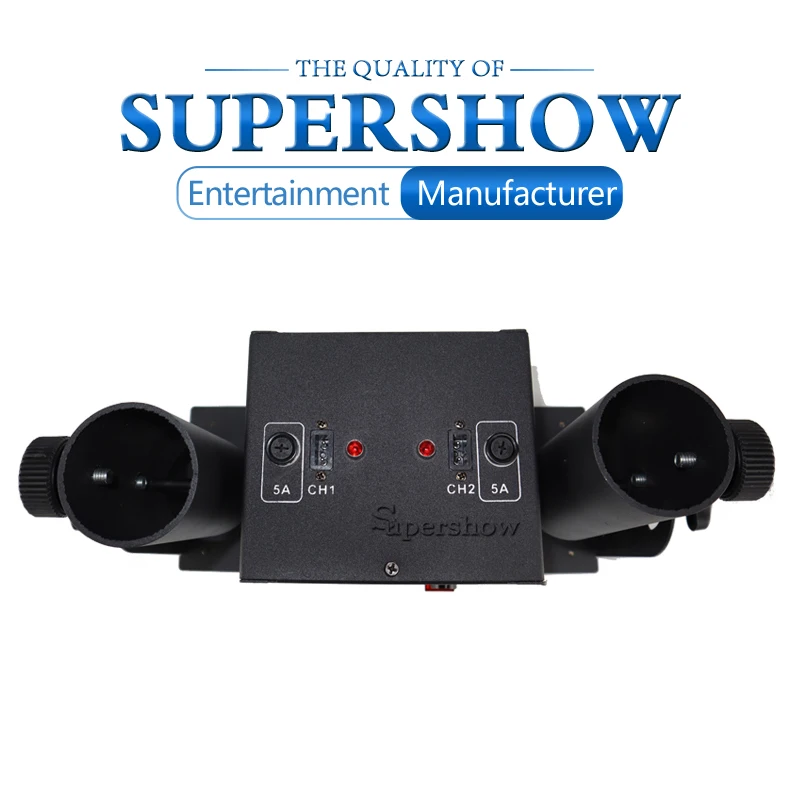 Double Head Confetti Machine Confetti Shot Machine Jet Rainbow Paper Scraps Machine for Wedding Party Show Events