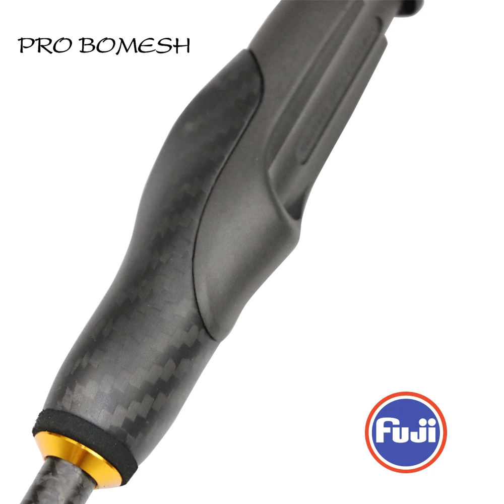 Pro Bomesh 1Set Fuji 16# VSS Reel Seat Carbon Fiber Split Grip Butt Grip Casting Handle Kit DIY Fishing Rod Accessory