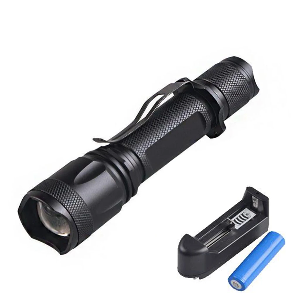 TOPCOM Powerful Camping Flashlight T6 LED USB Rechargeable FlashLight  Zoomable Outdoor Flashlight Waterproof 18650 Light