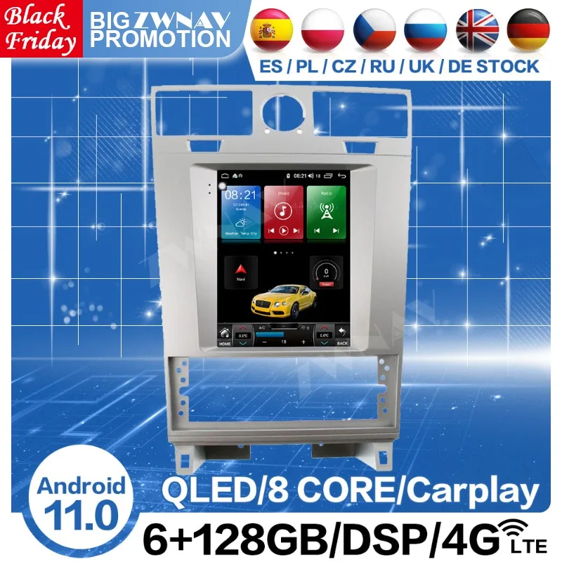 

Мультимедийный радиоприемник Carplay с Т-образным экраном Android для Lincoln Navigator 2005-2009, GPS-аудио, стерео, видеоплеер, головное устройство