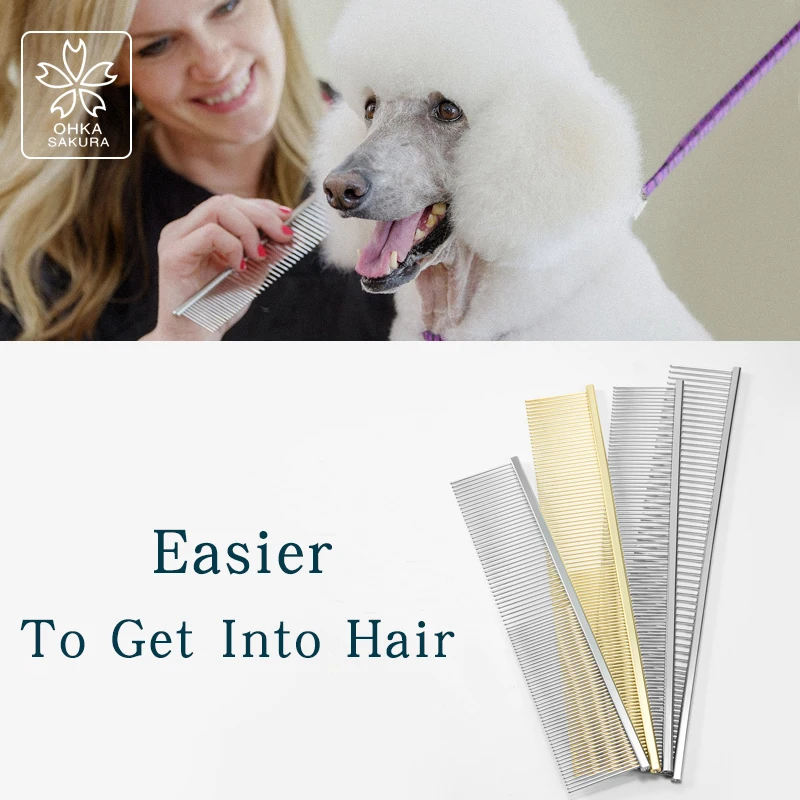 Imagem -06 - Sakura Pet Grooming Piano Comb Poodle Puxar o Cabelo Open Knot Comb Competição Competitivo Dog Pick Estilo de Cabelo Inline