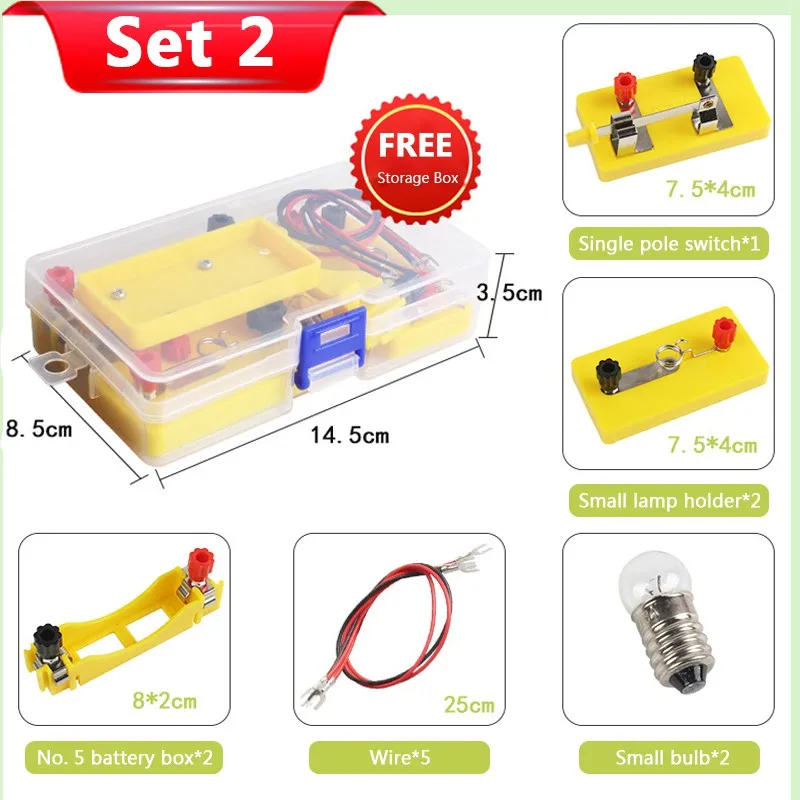 Lab DIY Electric Circuit Physics Experiment Equipment Set Science Project for Laboratory School