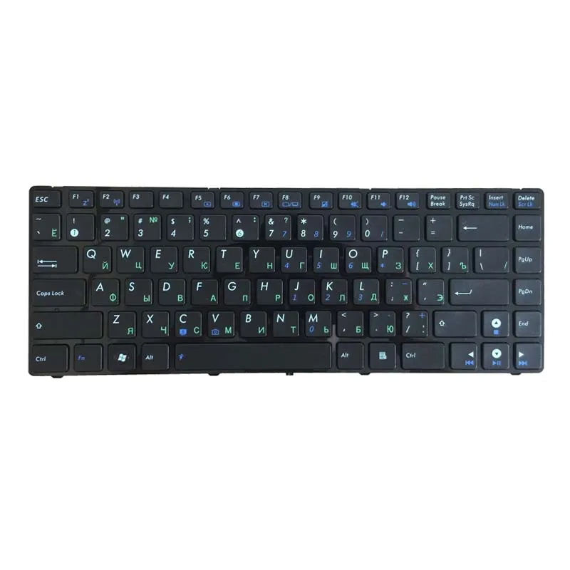 RU/ruso teclado del ordenador portátil para ASUS K42J X43 X43B A43S A42 K42 X42J UL30 N42 N43 B43 U41 K43S U35J UL80 U35J U80 U80E K42D K42F