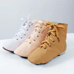 Sapatos de lona jazz para meninas, botas até o tornozelo, sapatos de sola dividida para crianças, adultos e crianças, China tamanho 26 a 45