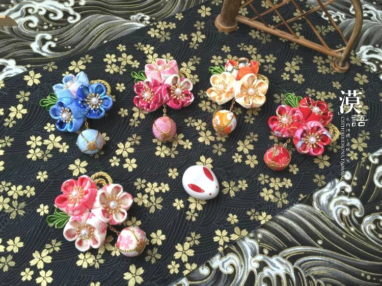 HAND-made Kimono Hairpin ผู้หญิงคลิปผมสำหรับคอสเพลย์ Hanfu อุปกรณ์เสริมผมญี่ปุ่น Headdress ที่สวยงาม Headwear