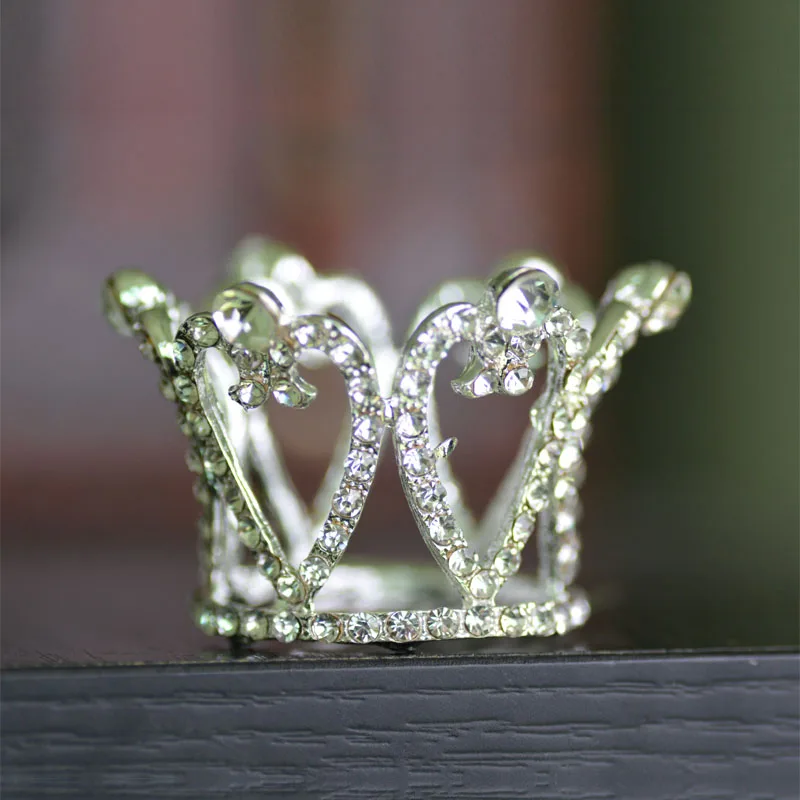 Girls Mini Crown Clear Stone Tiara Hair Combs Rhinestone Small Tiara Hair Accessories Jewelry