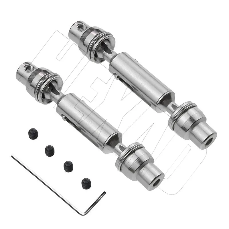 2PCS Upgrade Metal Drive Shaft Universal Joint For WPL MN JJRC Henglong RC Car Ural Truck Cardan Gimbal Couplings Spare Parts