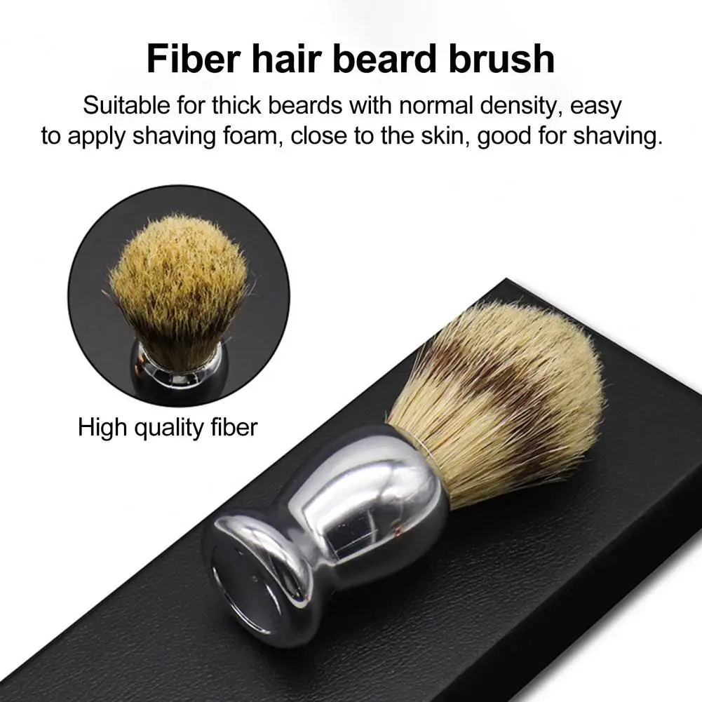 1 Set Shaving Brush Eco-friendly Male Facial Tools Beard Shaving Kit Densely Filled Easy Cleaning Hair Cleaning Brush