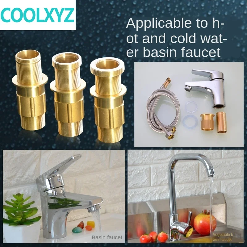 Cold and hot water faucet fixer basin basin basin basin faucet lengthened fixed foot thick basin repair refit accessories