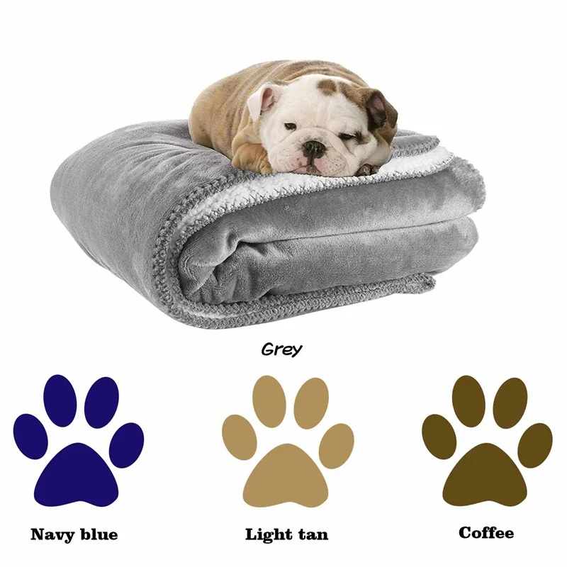 Inyahome Waterproof Dog Blanket Cover Water-Resistant Pet Blanket for Bed Couch Protection Washable Pee Proof Blanket for Dog