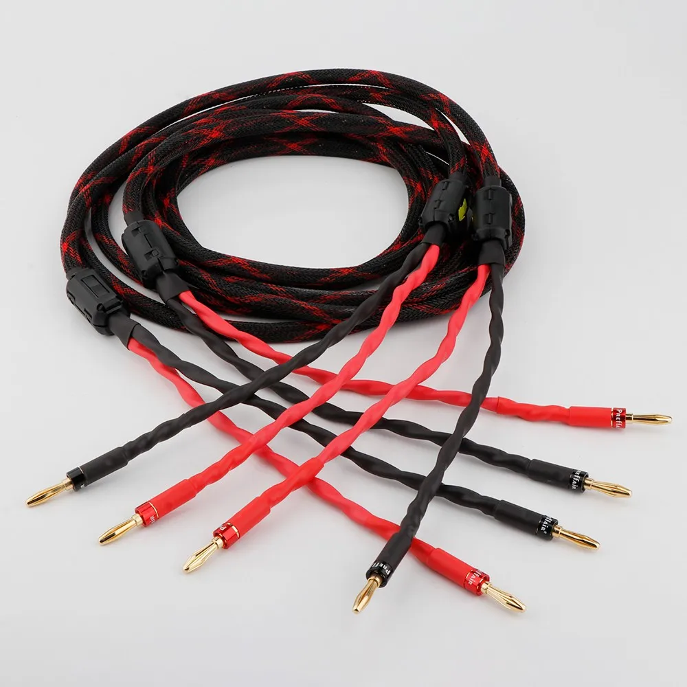 HI-End Western Electric Speaker Cable HIFI Audiophile Cable Banana To Banana Plug Biwire LoudSpeaker Wire Audio Line