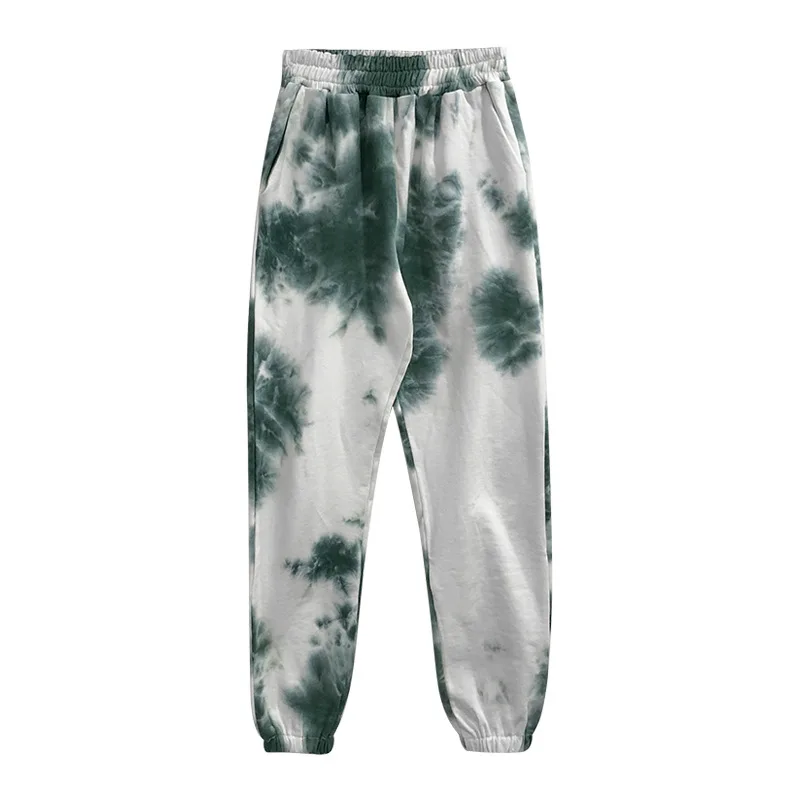 

Fashion High-street Tie-dye Sports Trousers European And American Loose Feet Spring And Autumn Elastic Waist Women's Trousers