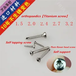 Small animal orthopedic instrument medical titanium alloy screw cortical bone self tapping screw veterinary star screwdriver