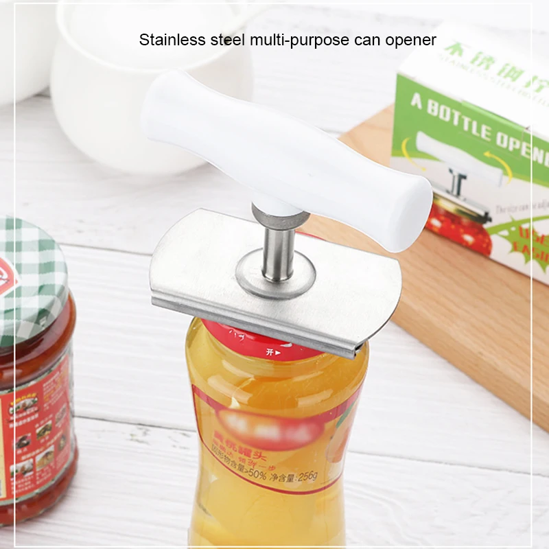 Manual Stainless Steel Easy Can Jar Opener Adjustable Cap Lid Openers Tool Kitchen Gadgets Can Tin Openers Bottle