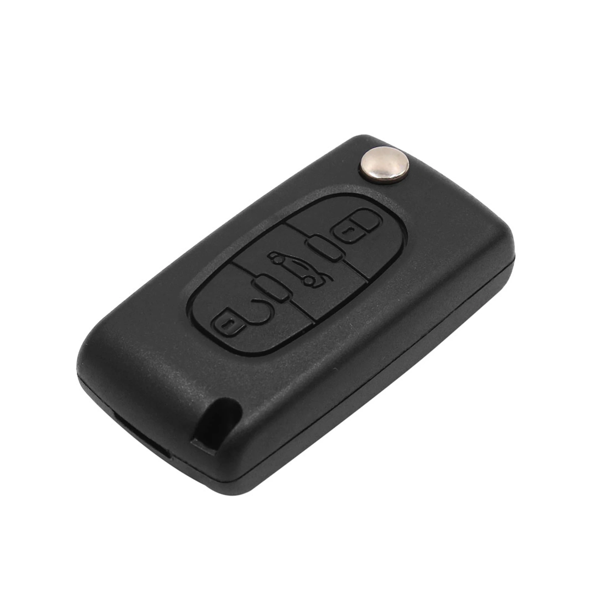 

X Autohaux Car Remote Key Fob Flip Folding Insert Case Shell 3 Buttons Cover Tools 607CW for Peugeot 207 307cc 308 Accessories