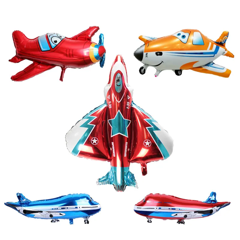 Airplane Foil Balloons Plane Globos Aircraft Ballon Warplanes Inflatable toys Birthday party Children's Gifts Baby shower