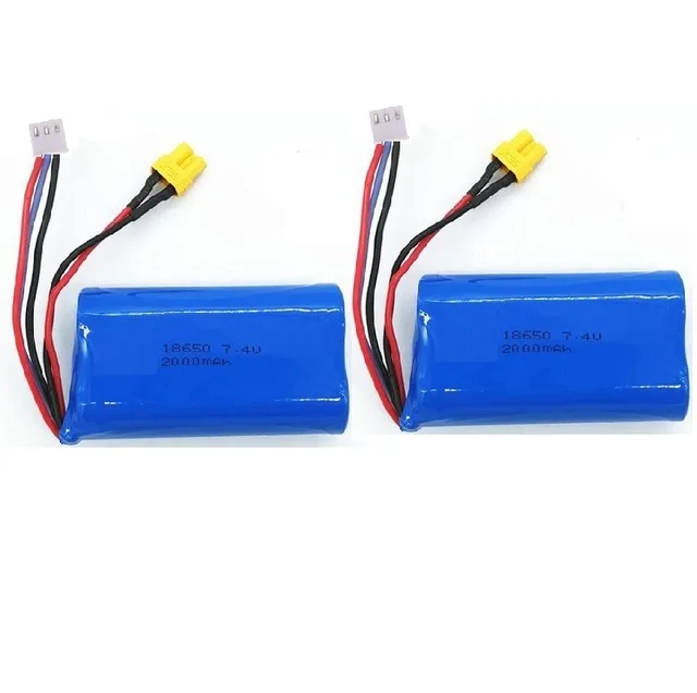 7,4 V 2000mAh 18650 2S Lipo Batterie XT30 stecker für HUINA 580 550 582 583 1580 1583 1580-005 Henglong RC autos lkw zubehör