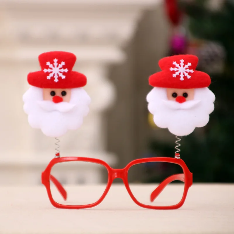 1PC Creative Christmas Items Party Glasses Frame Decoration Christmas Articles New Year Xmas Decoration Glasses Gift for Kids