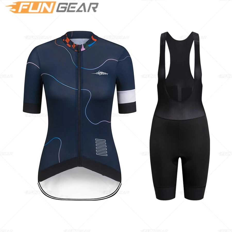 

New Style Women Cycling Clothing Bicycle Jersey Set Female Sports Team Ciclismo Cycle Casual Wear Road Bike Bib Pad Short Pant