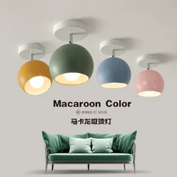 Noridc Wooden Led Ceiling Light Fixture Adjustable Angle Metal Lampshade Colorful Modern Lamp For Corridor Aisel Indoor Creative