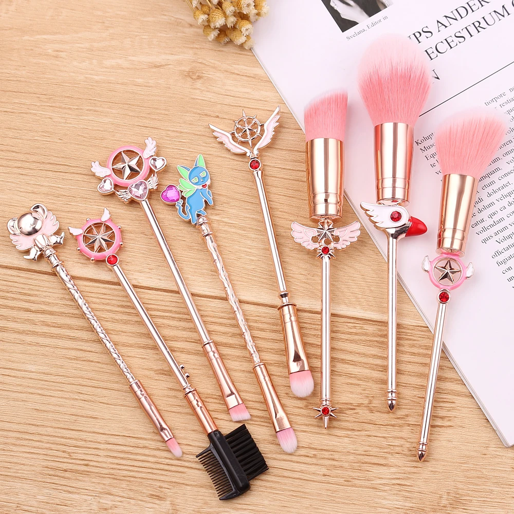 

8pcs Cardcaptor Sakura Pro Makeup Brushes Set Foundation Eye Shadow Blending Eyebrow Brushes For Makeup Pincel Maquiagem For Fan