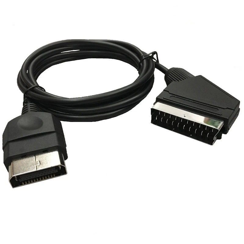 1.8m/6ft 24pin rgb scart av cabo de ligação conector de vídeo de áudio para xbox clássico console