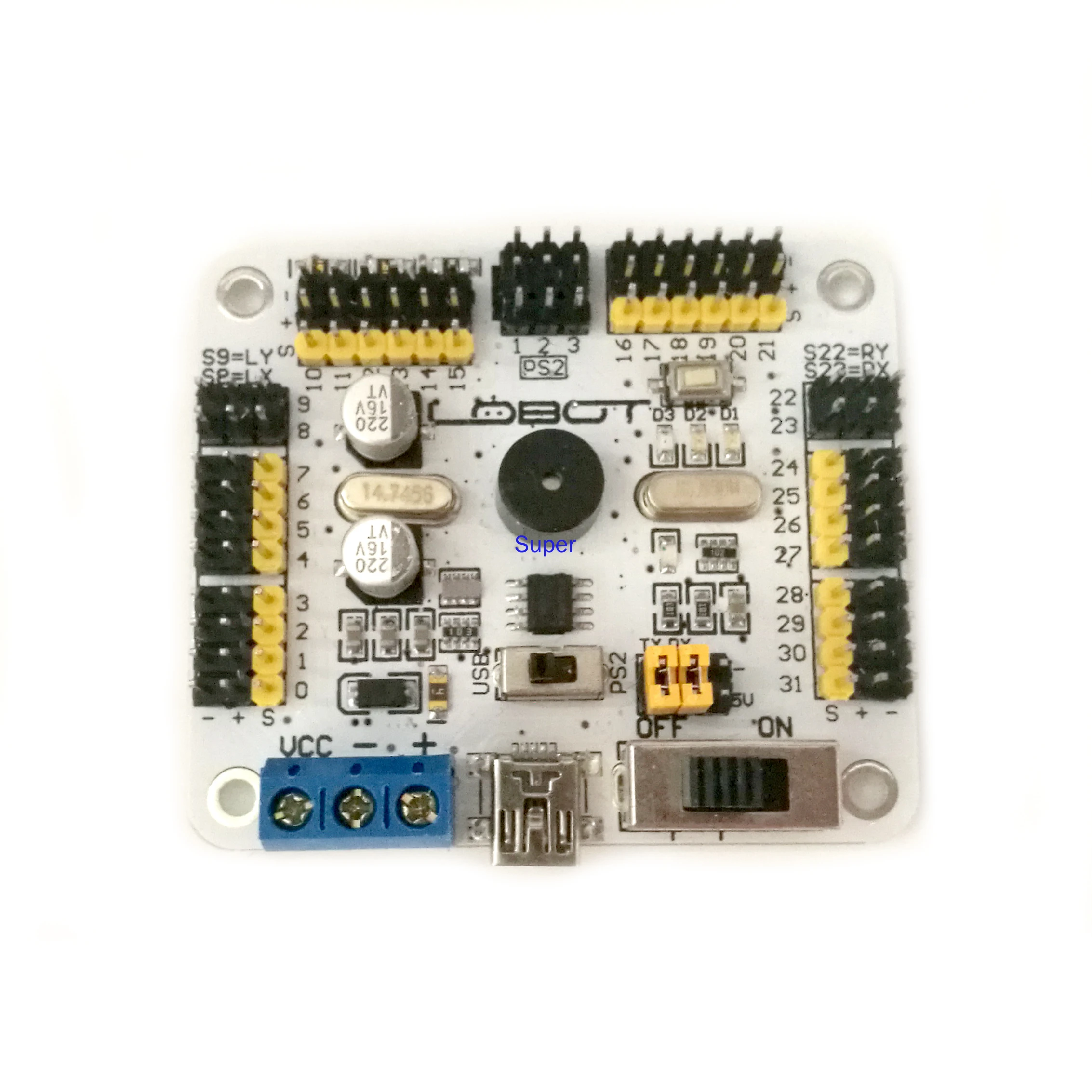 32-way Steering Gear Controller with Switch Control Board Can Be Used with PS2 Handle Robot Manipulator