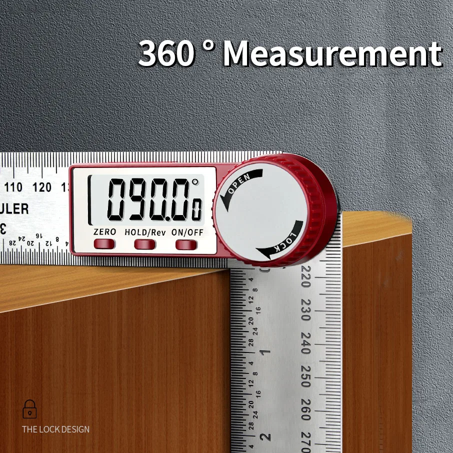 Digital Display angle ruler 90 degree protractor high precision universal Measuring Woodworking Tool Stainless Stain Angle Ruler