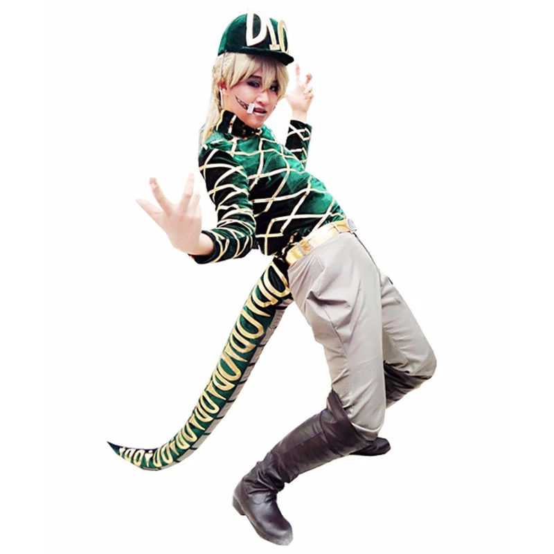 

Diego Brando Christmas Party Halloween Uniform Outfit Cosplay Costume with tail Customized for Halloween Christmas party