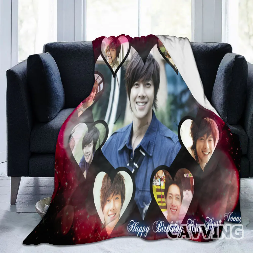 Kim Hyun Joong  3D Print  Sherpa Blanket Rectangle Blanket Textiles Fleece Wearable Blanket Throw Blanket Home Decor