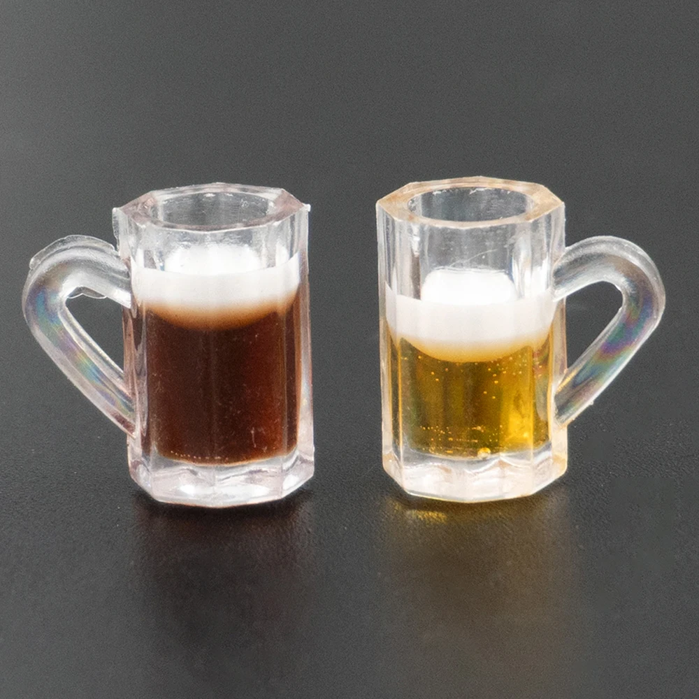 1Pcs 1/12 Dollhouse Miniature Accessories Beer Mug Simulation Water Cup Model Toys for Doll House Decoration ob11