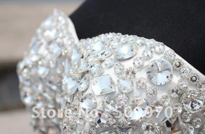 2023 vestido de casamento de cristal luxo sereia querida até o chão strass espartilho vestidos de noiva de mariee