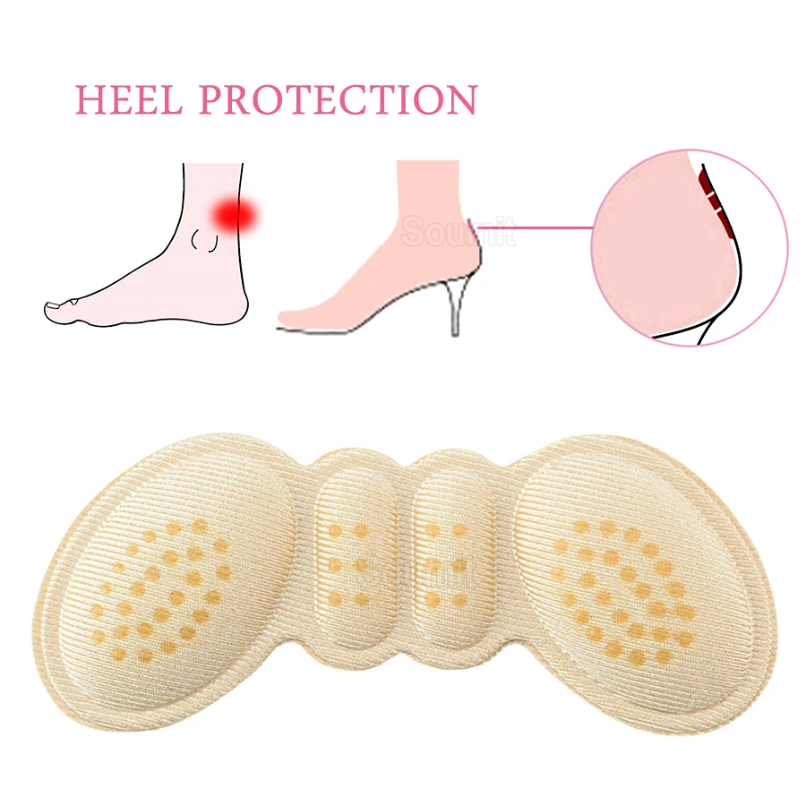 6 Pairs Hak Kussen Voor Vrouwen Hoge Hakken Liner Grip Binnenzool Stickers Protector Foot Pain Relief Care Inserts Schoenen pads