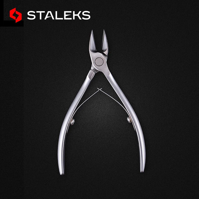 STALEKS 14mm Stainless Steel Toenail Cuticle Nipper Dead Skin Scissor Nail Cuticle Scissor Plier Manicure Tool NS-70-14